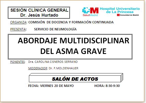 Sesión Clinica Hospital 20 Mayo 2016