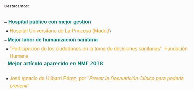 New Medical Economics, premia a La Princesa